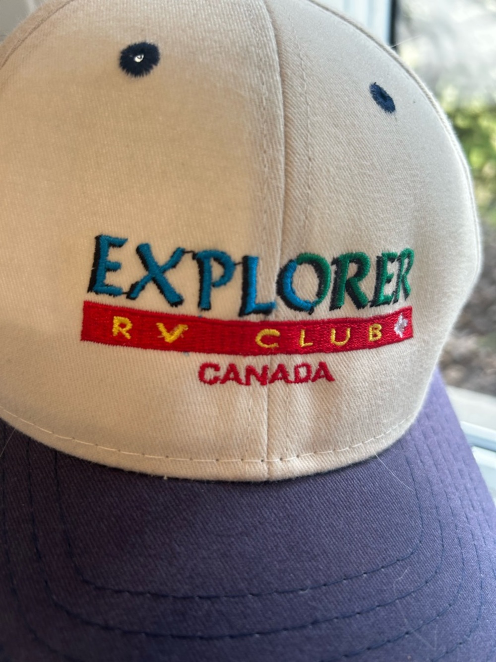 Vintage 90s Explorer RV Club Canada Embroidered Baseball Cap 100% Cotton NWOT - Picture 6 of 6